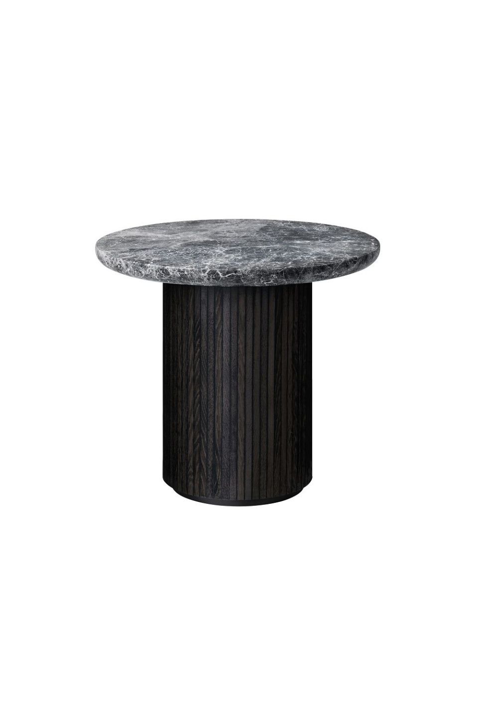 Столик Moon Lounge Table Round Grey Emperador Marble Brown Black